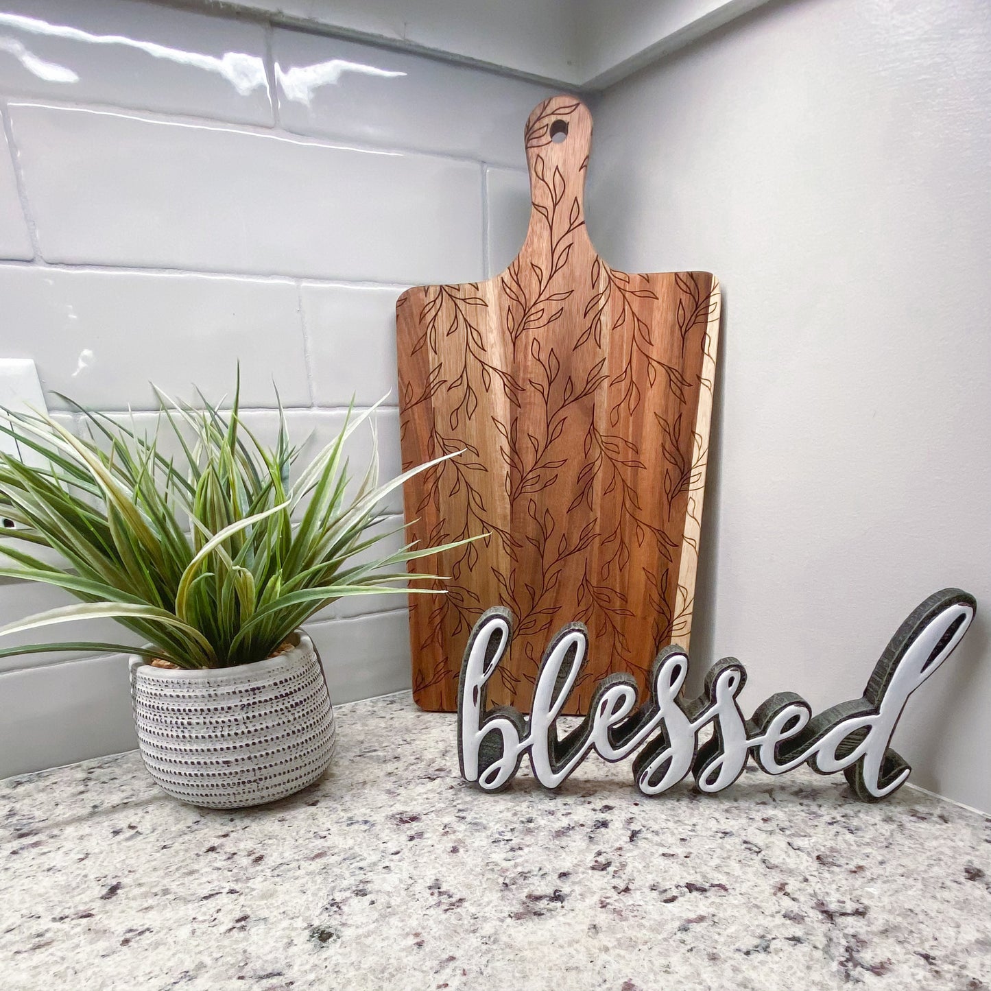 Greenery Engraved Cutting Board