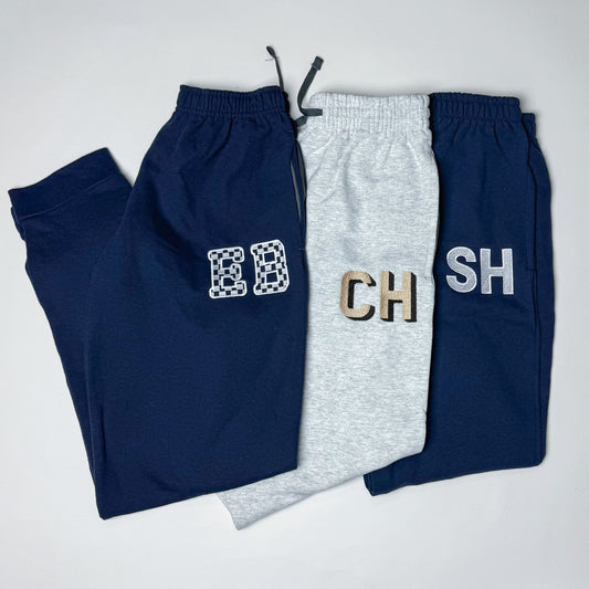 Monogrammed Joggers