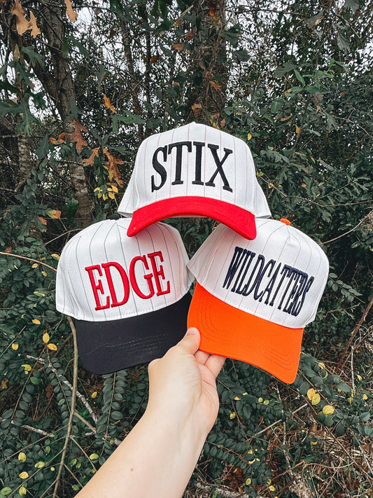 Custom Pinstripe Hats