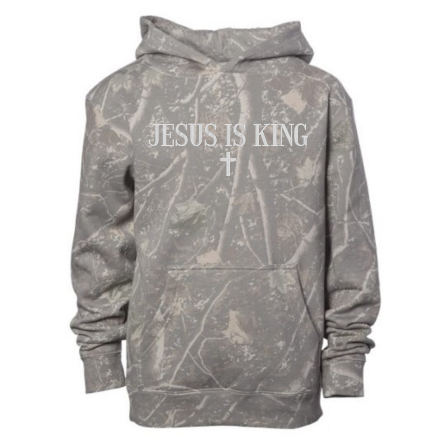 Jesus is King Camo YOUTH Hoodie