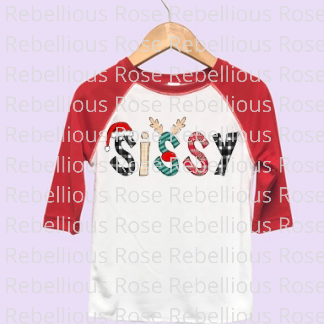 Christmas Alpha Raglans - Preorder