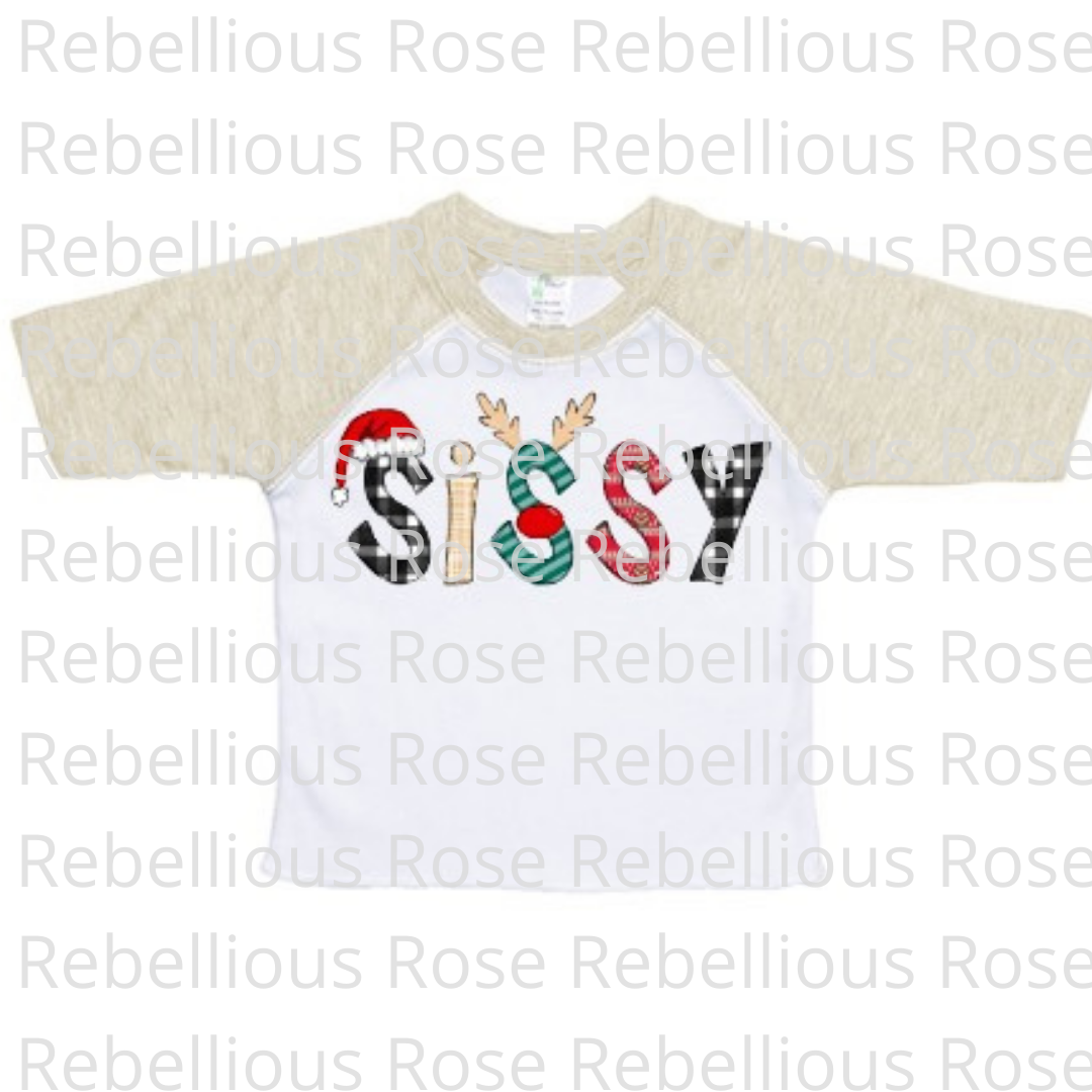 Christmas Alpha Raglans - Preorder