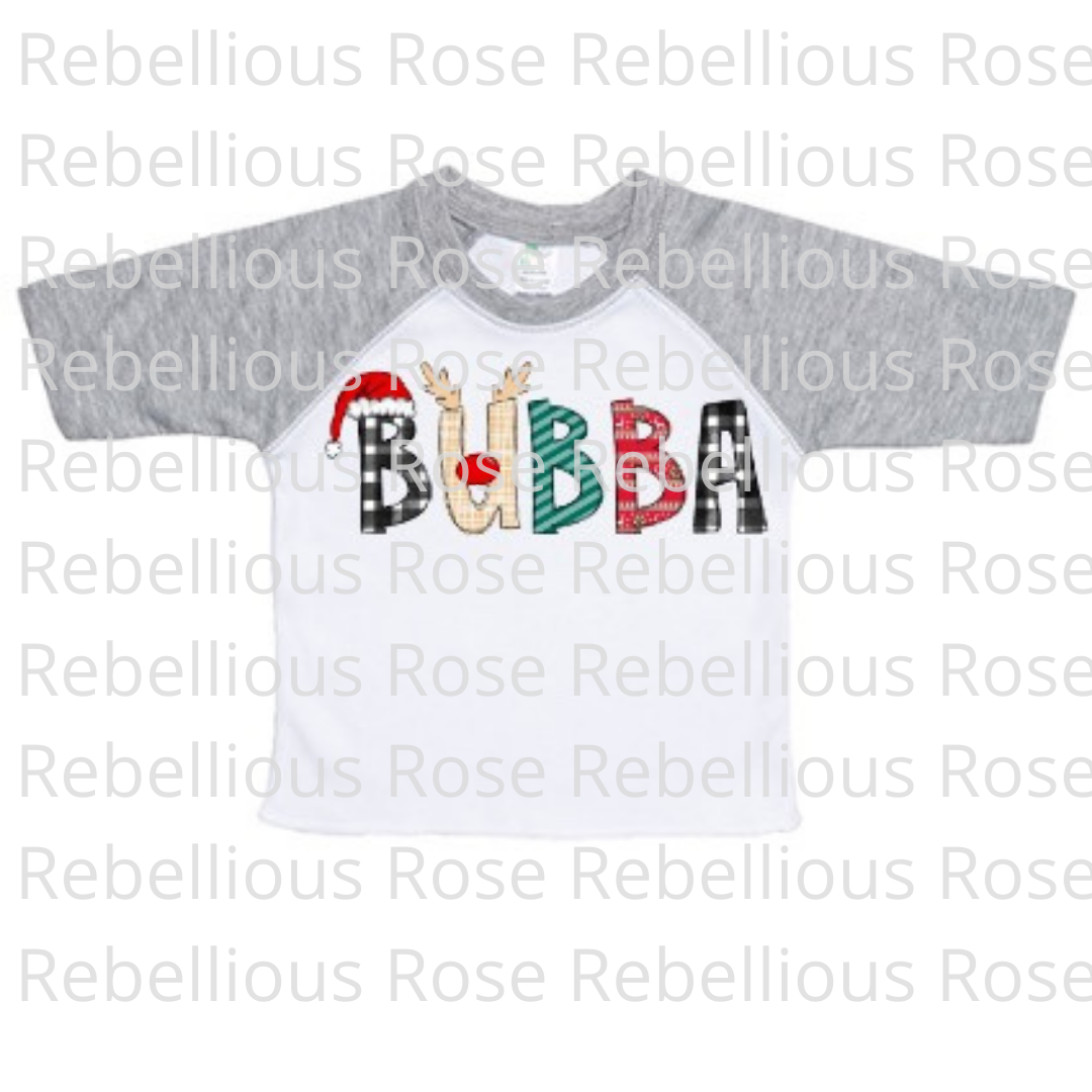 Christmas Alpha Raglans - Preorder